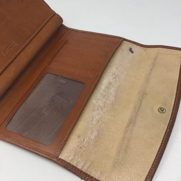 Vintage Dooney & Bourke Brown Leather Logo Wallet - Picture 10 of 12